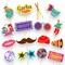 16 Pcs Navratri Garba Night Photo Booth Props Kit Garba Decoration Item Happy Navaratri Hindu Festival Party Favors Decorations Kit for Photoshoot Home Indoor Outdoor Decor